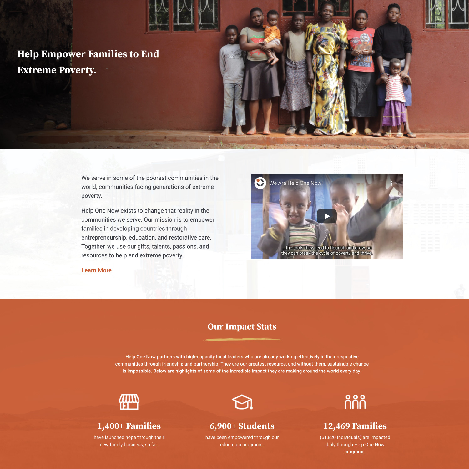 The Help One Now Website